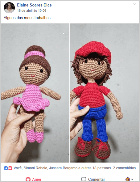 Amigurumi Bailarina e Mario Bros
